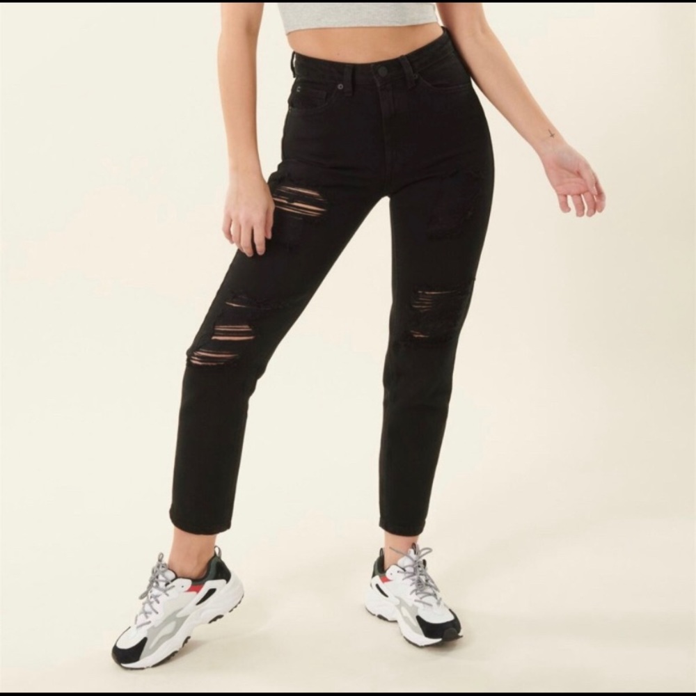 Black Garage Mom Jeans - Picture 2 of 3